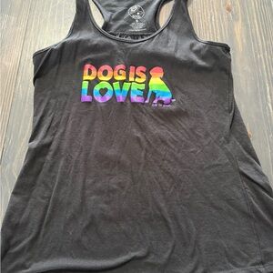 Black 'Dogs is Love' Tank Top